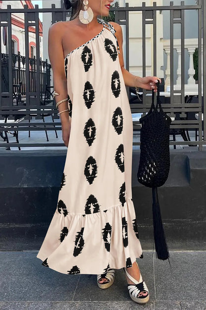 Isla One-Shoulder Printed Maxi Dress - Be Juliet