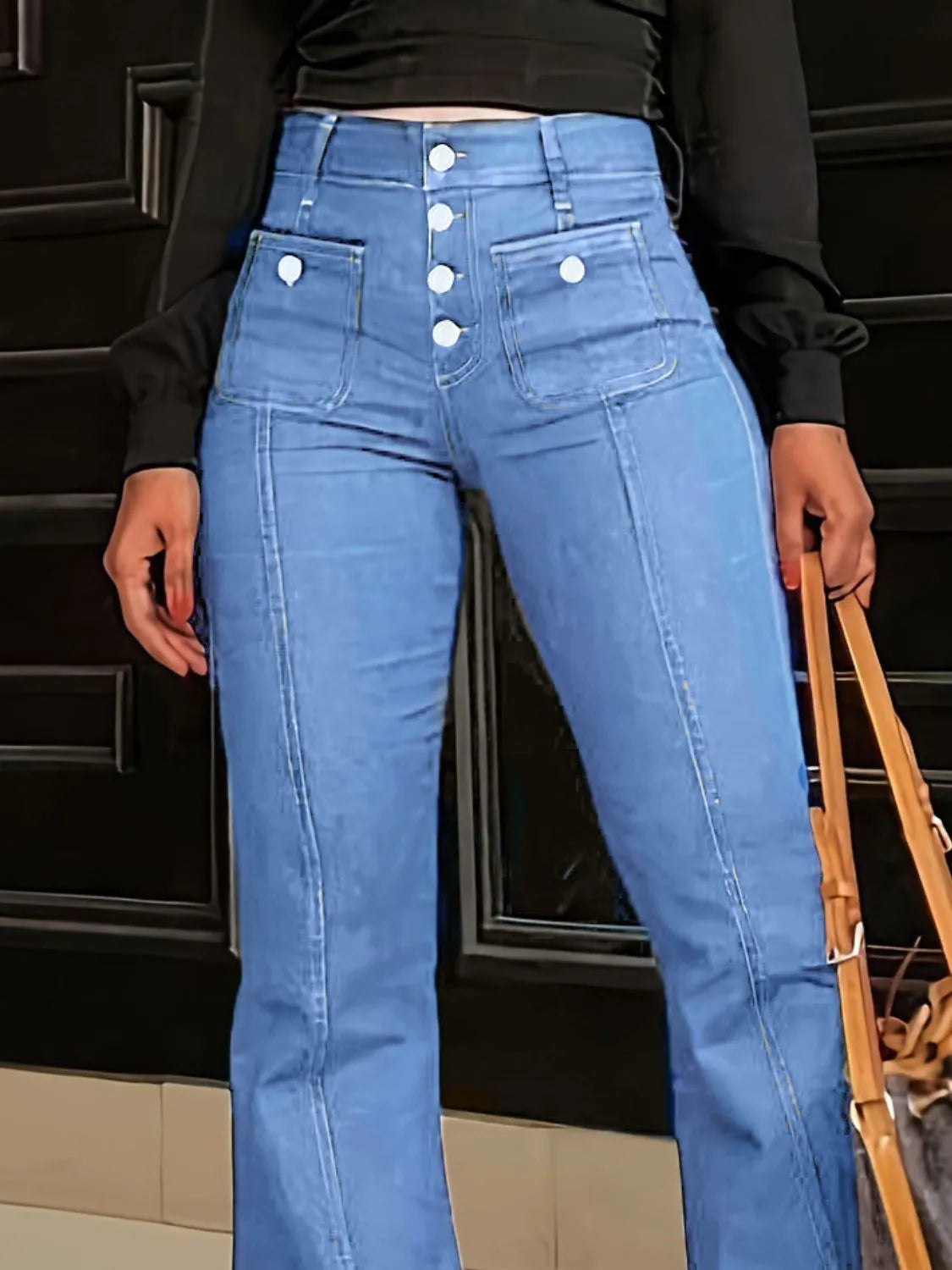 Delphine Flare Jeans – Classic Wash - Be Juliet