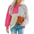 Leopard Patchwork Color Block Ribbed Long Sleeve Top - Rose, front view on model - Be Juliet