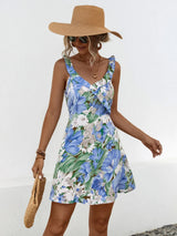 Ruffled Surplice Mini Dress - Be Juliet