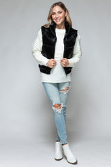 Alarie Fine Fur Lining Quilted Vest