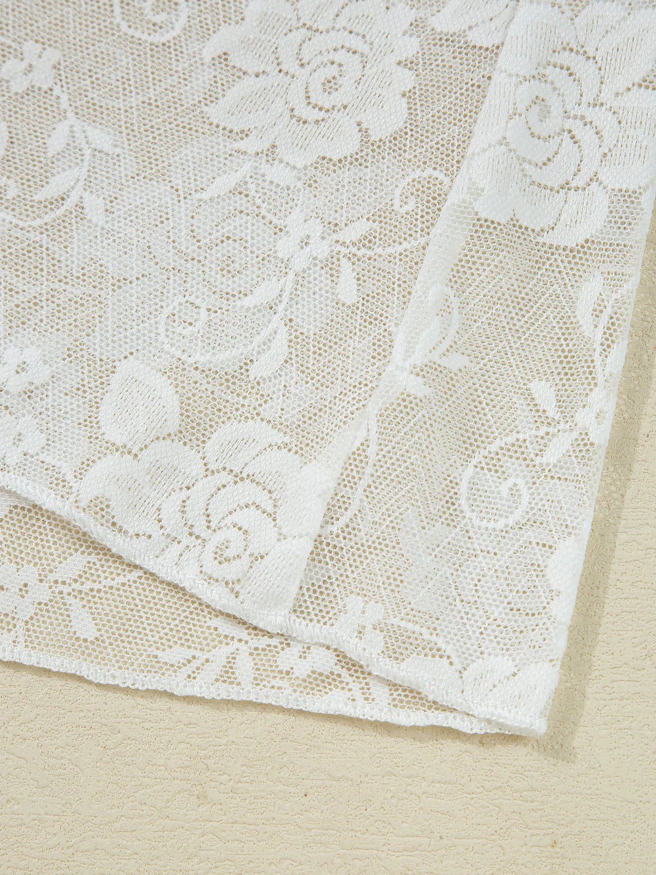 Celeste Sheer Floral Lace Mock Neck Top - Be Juliet