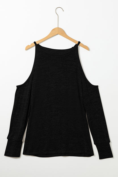 Trinity Cold Shoulder Long Sleeve Top - Be Juliet