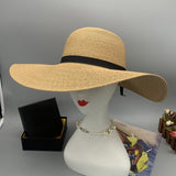 Julia Bow Paper Braided Wide Brim Hat