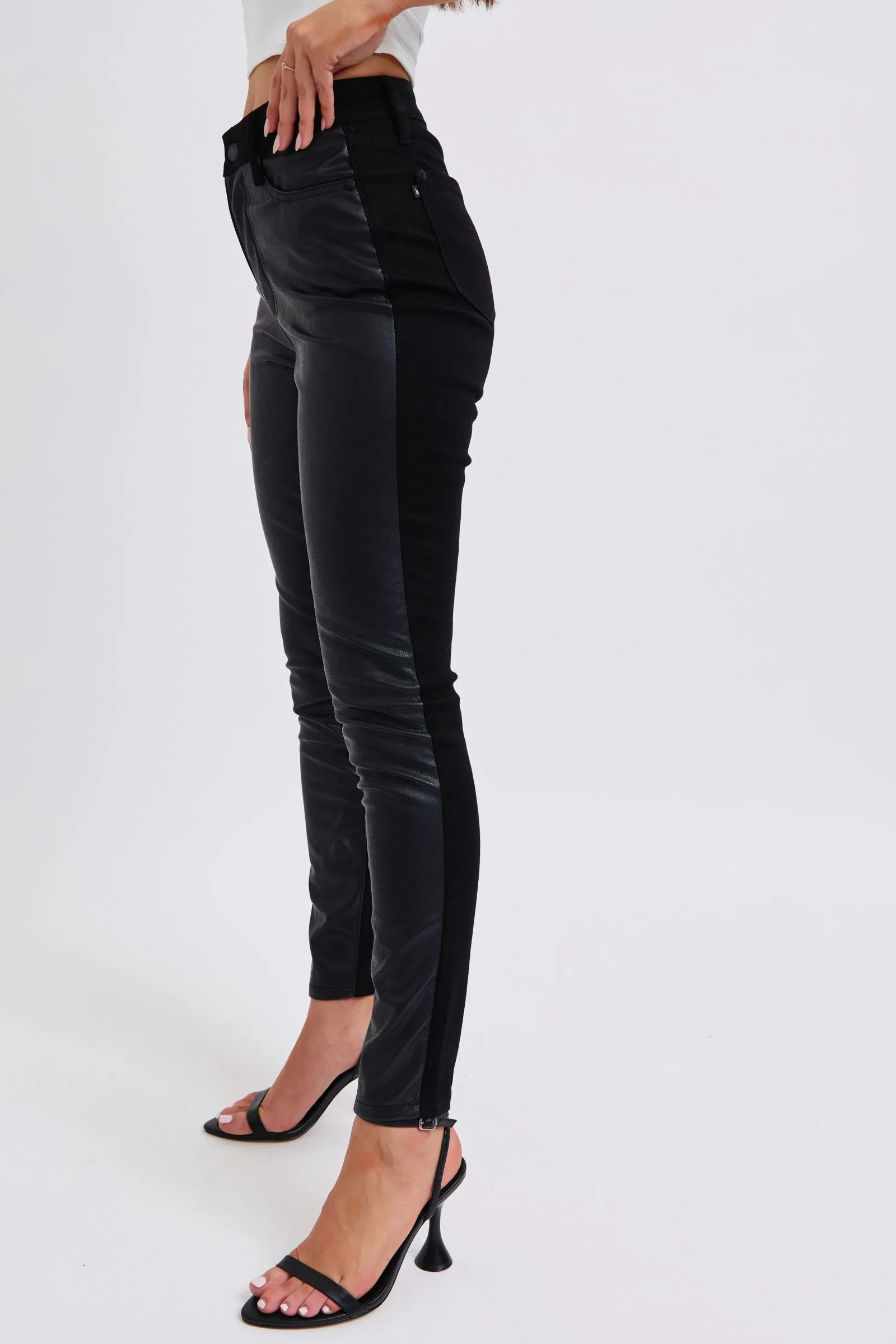 Judy Blue High-Waist Faux Leather Skinny Pants – Plus Size - Be Juliet