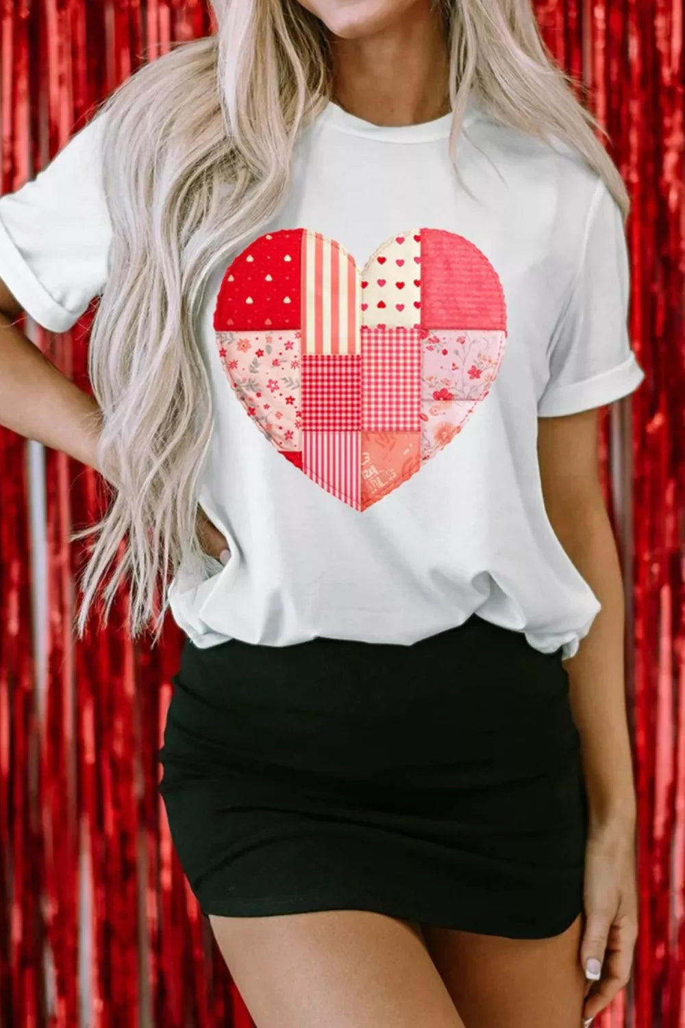 Romy Patchwork Heart Tee - Be Juliet