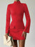 Mock Neck Long Sleeve Bodycon Dress - Be Juliet