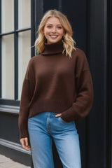 Basic Bae Turtleneck Long Sleeve Sweater