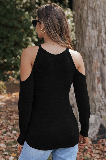 Trinity Cold Shoulder Long Sleeve Top - Be Juliet