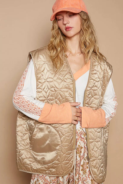Maribel Floral Quilted Vest - Be Juliet
