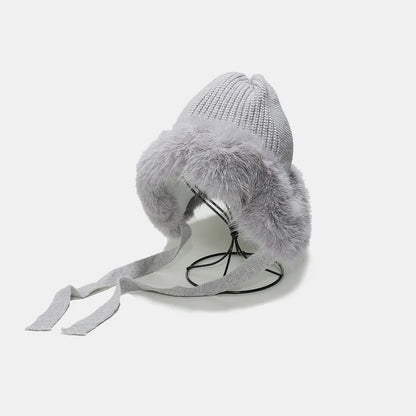 Thermal Tied Fuzzy Winter Hat - Be Juliet