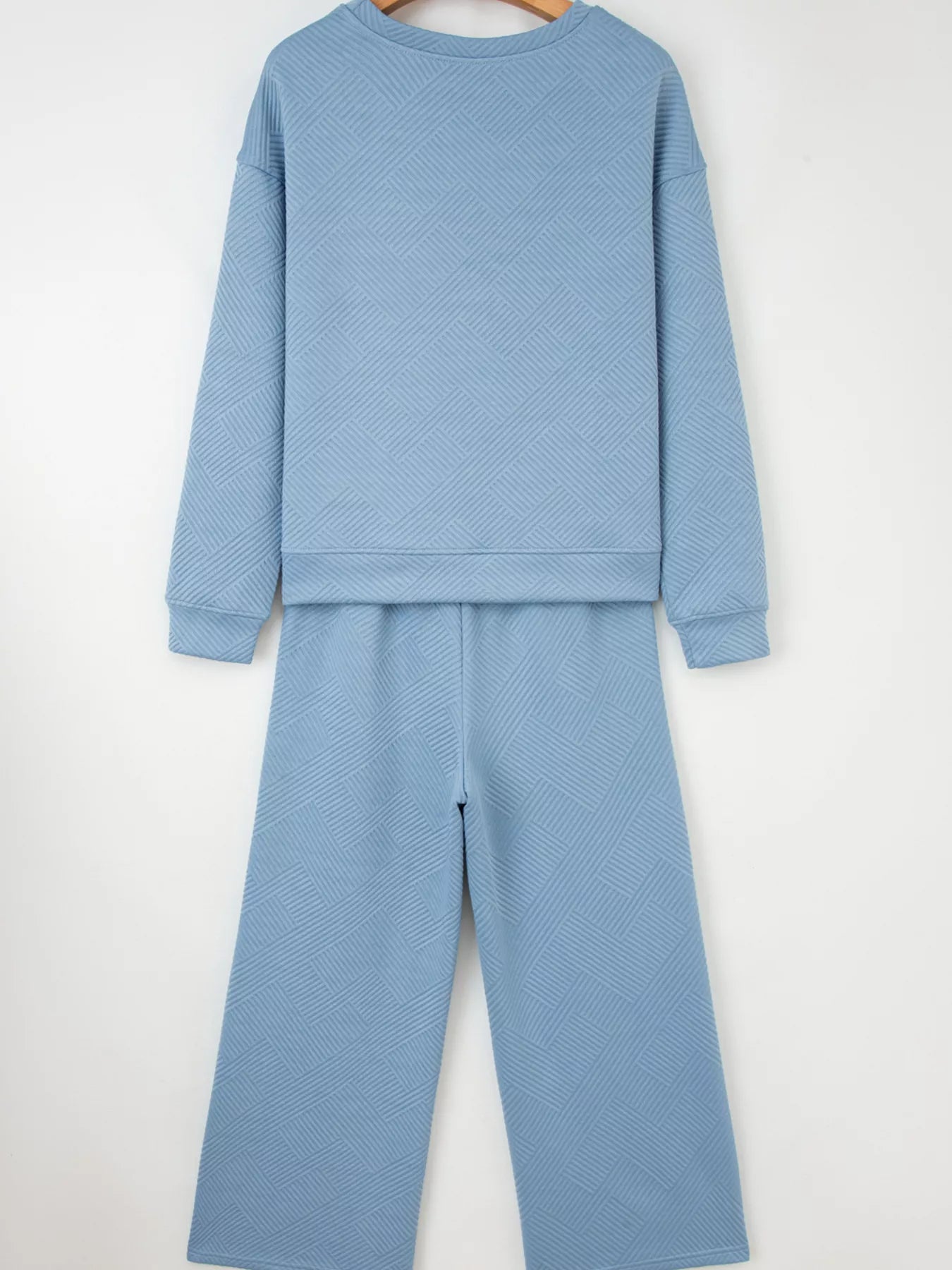 Loose Textured Top and Pants Set - Be Juliet