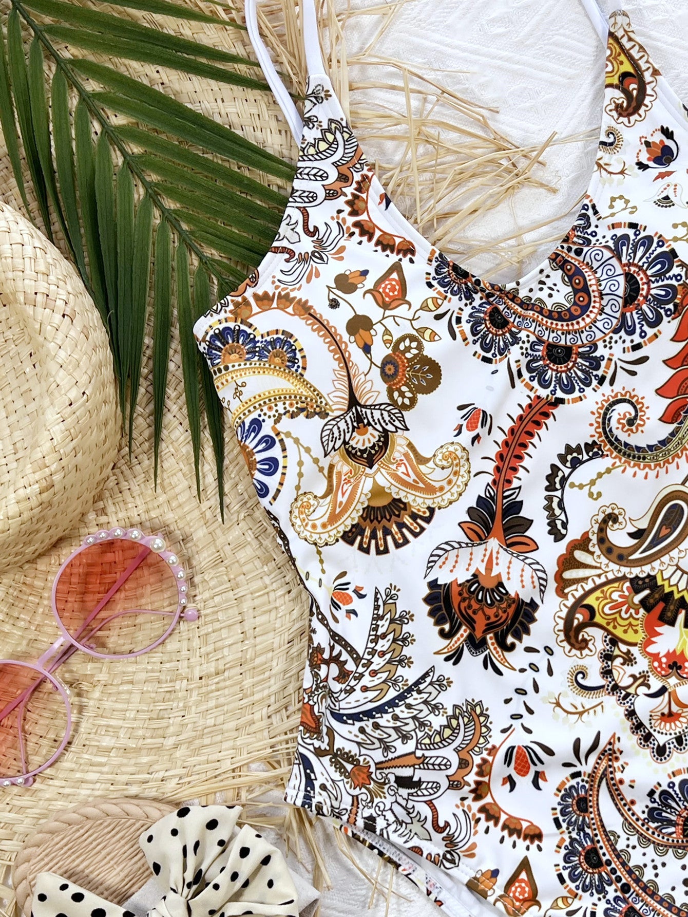 Julia Printed Tie Back One-Piece Swimsuit - Be Juliet