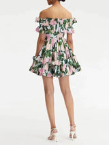 Summer Floral Ruched Dress