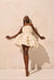 Tube Ruffle Cupcake Dress - front full-length view on model, strapless tiered ruffle cupcake silhouette - Be Juliet