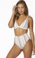 Radio Fiji Poe Bottom in Sunday - full-length front view on model, outdoor courtyard - Be Juliet