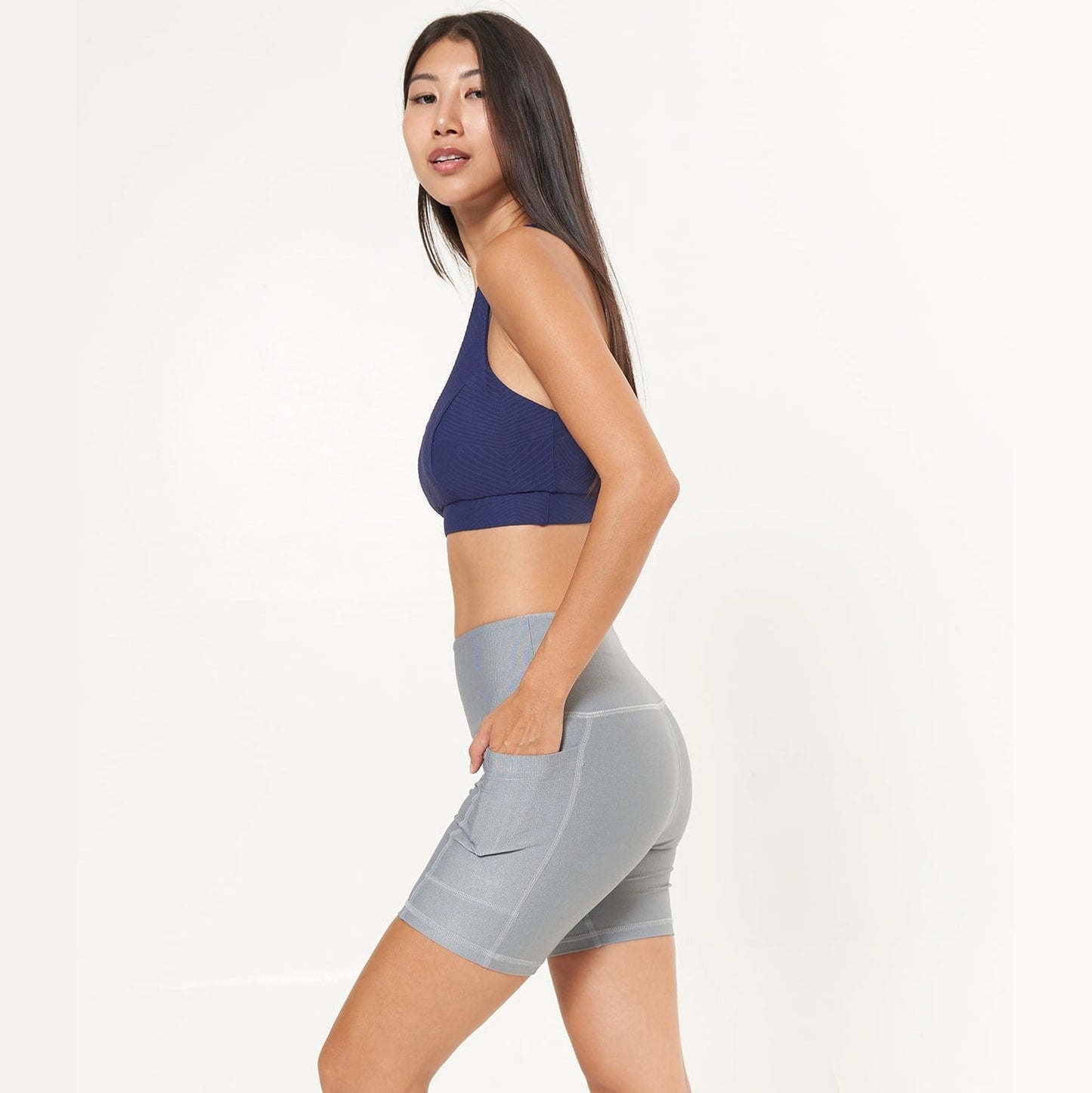 Dove Grey Pocket Bike Shorts