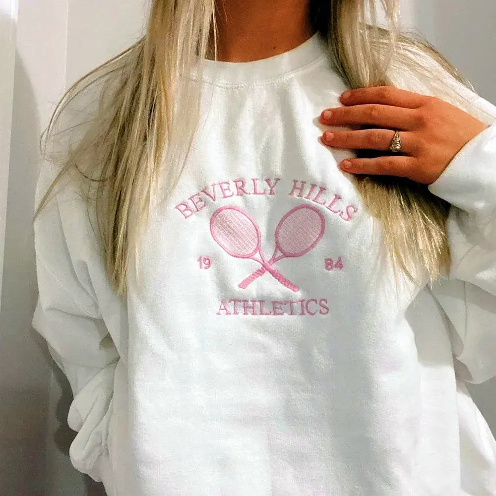 Serena Dreams Tennis-Inspired Sweatshirt - side view on model - Be Juliet
