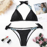 Crystal Crush Jeweled Crochet Bikini Set