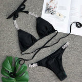 Crystal Crush Jeweled Crochet Bikini Set