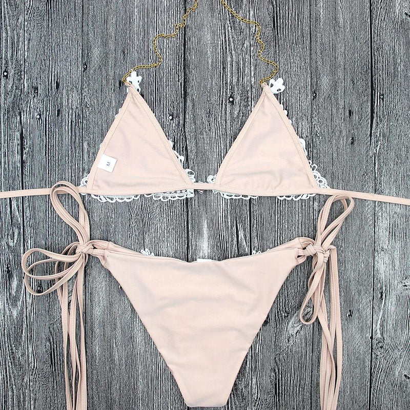 Crystal Crush Jeweled Crochet Bikini Set