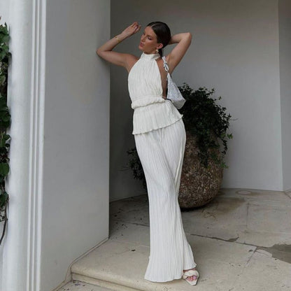 Drunk in Love White Two Piece Set - White, back view on model - Be Juliet