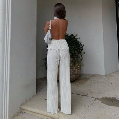 Drunk in Love White Two Piece Set - White, seated pose on model - Be Juliet