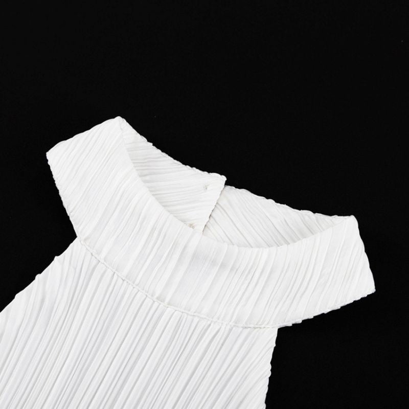 Drunk in Love White Two Piece Set - White, close-up top detail on model - Be Juliet