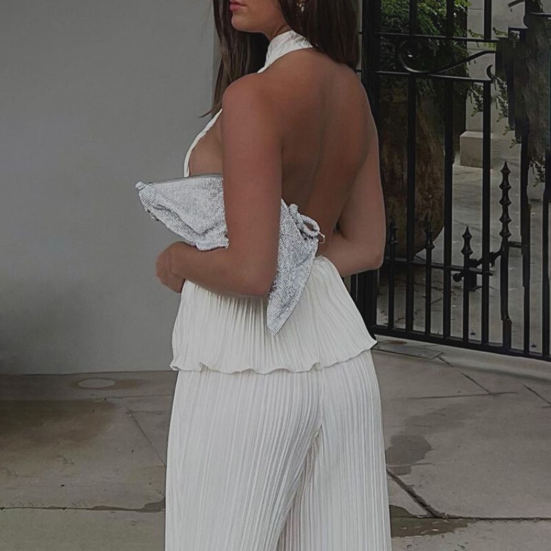 Drunk in Love White Two Piece Set - White, full-length lifestyle view - Be Juliet