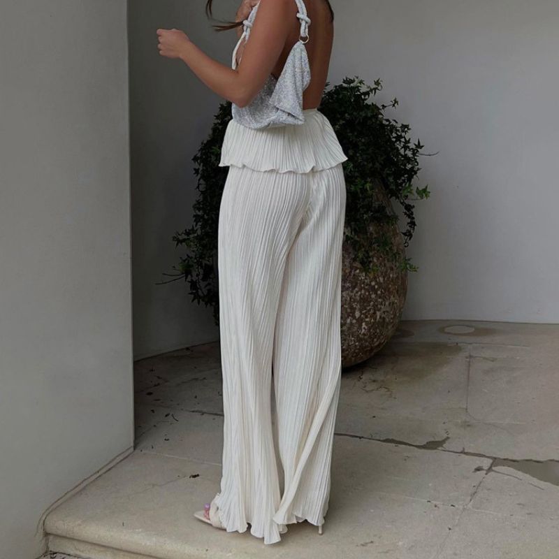 Drunk in Love White Two Piece Set - White, 3/4 front angle on model - Be Juliet