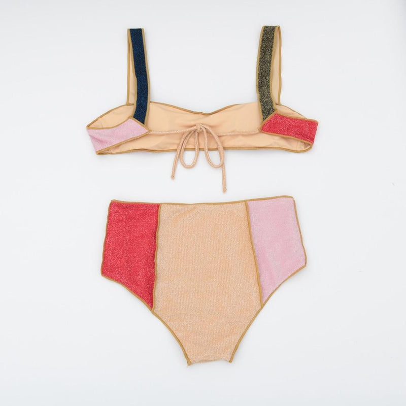 Harriet High Waist Patchwork Bikini - Be Juliet