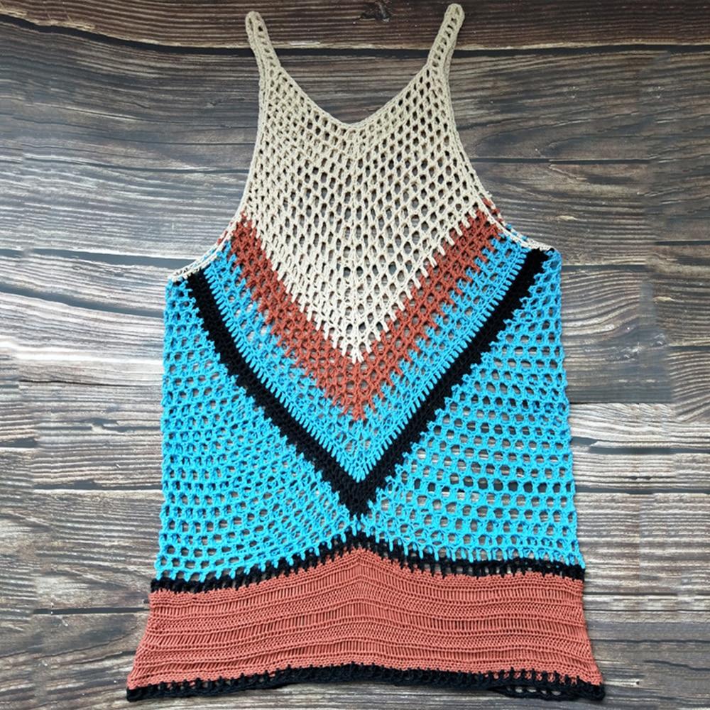 Maisy Crochet Cover Up - Patchwork, flat lay showing full pattern and fringe hem - Be Juliet