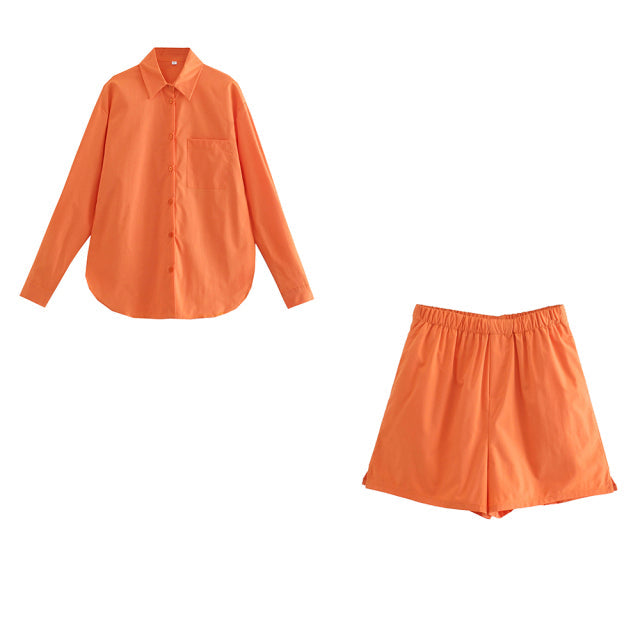 Gigi Orange Shorts Set